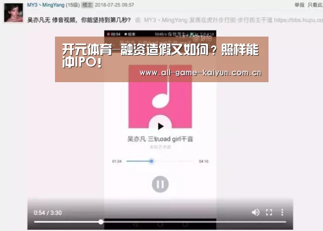 开元体育-融资造假又如何?照样能冲IPO!(图2) 开云体育官网